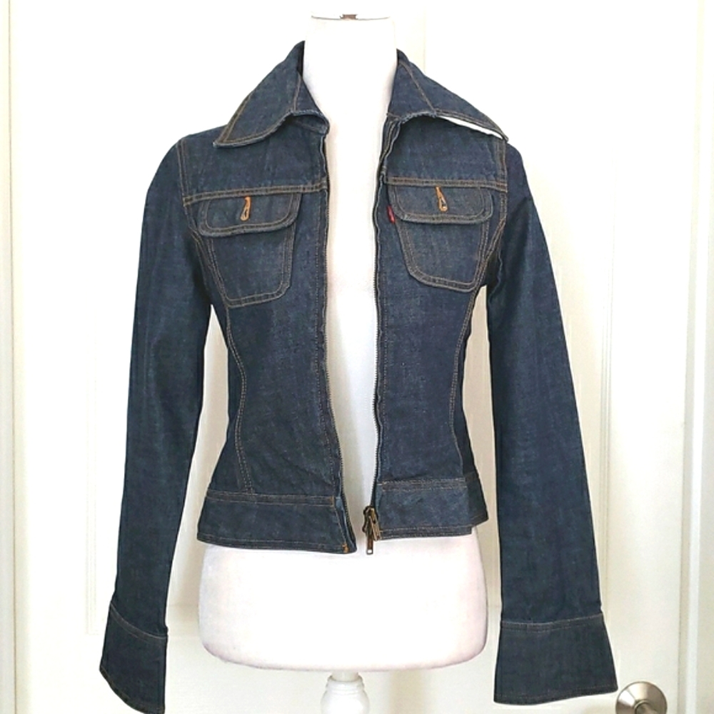 Levi's Dark Blue Denim Jean Jacket - Girls/Boys